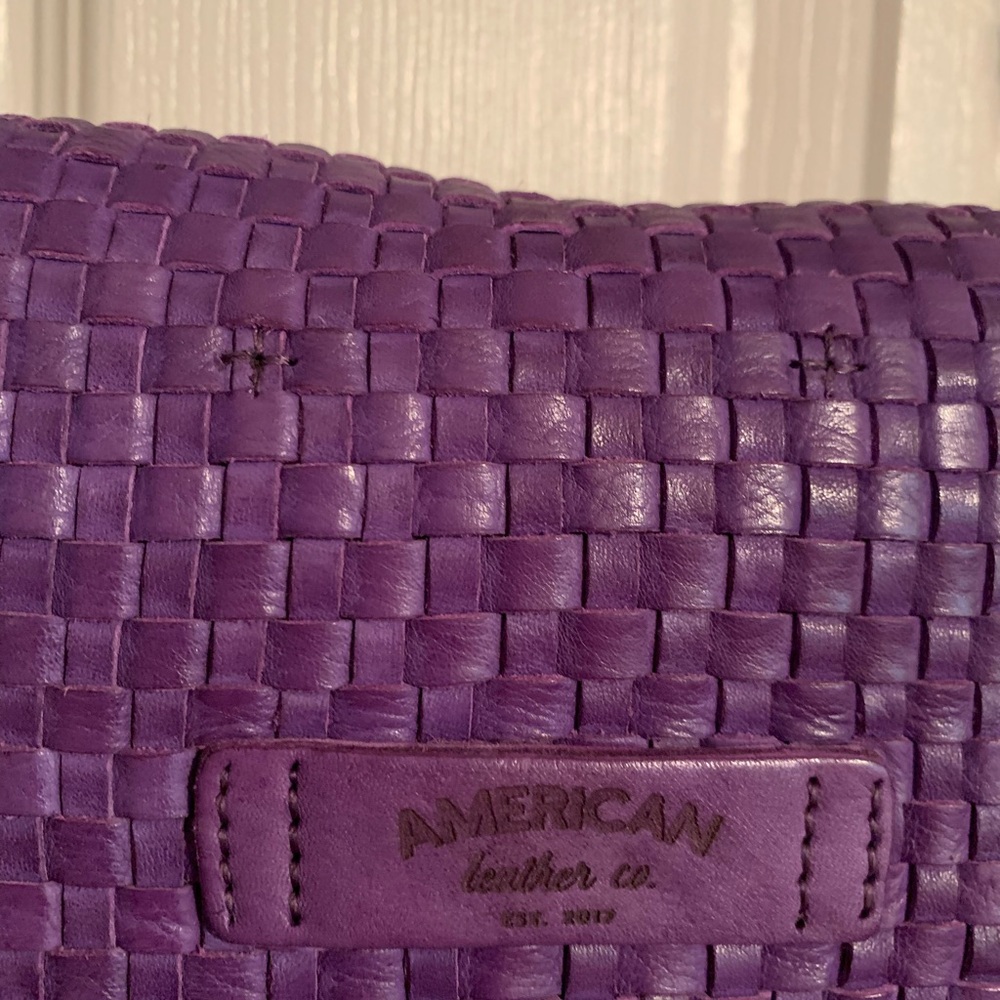American Leather Co Purple Woven Shoulder/ crossbody Bag 🌺 - Picture 5 of 14